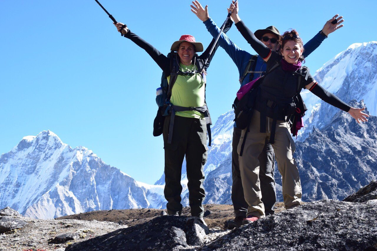 Trekkers posing during EBC trek image 1